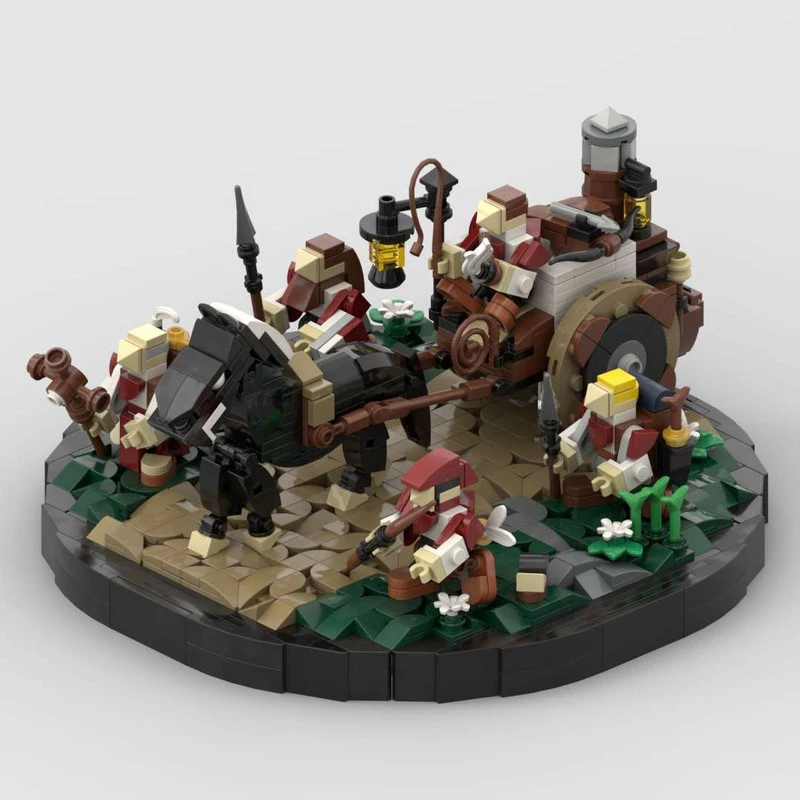 1123ピース MOC 軍事ショーへの途中 城の組み立てブロック ティーンエイジャー向け 建設 宇宙想像力アップ クリスマスおもちゃ ギフト