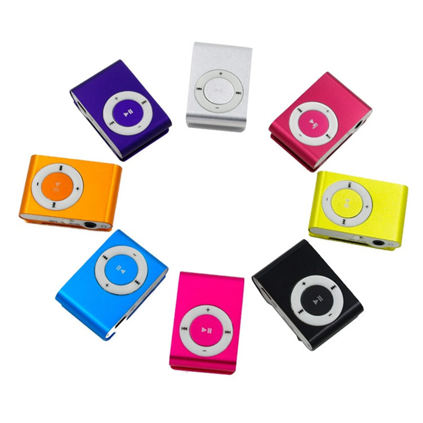مشغل MP3 USB صغير محمول، مشبك صغير MP3 مقاوم للماء، مشغل موسيقى Mp3 معدني مدمج مع فتحة بطاقة TF #4