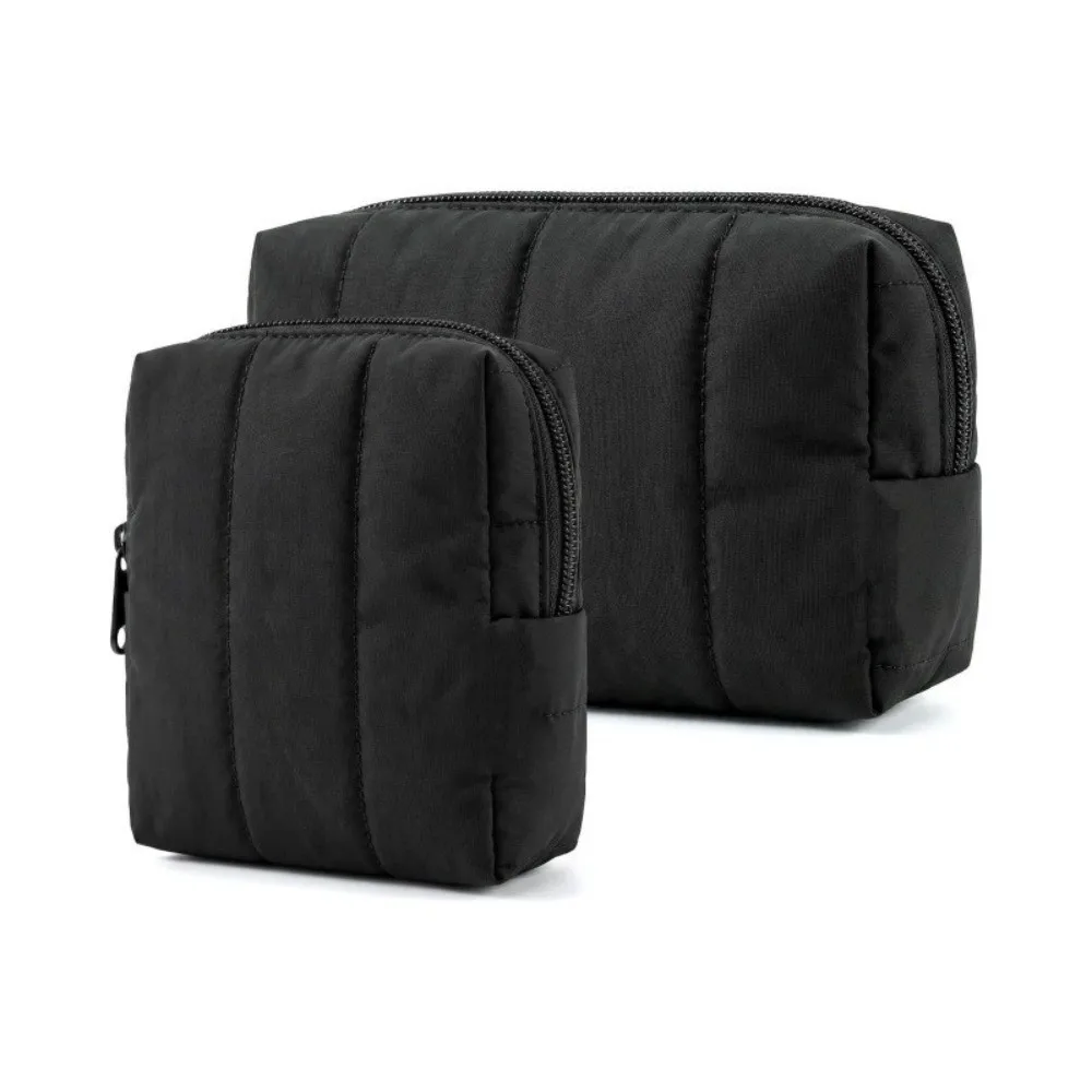 Large & Small Makeup Bag Set Large Capacity Puffy Cosmetic Organizer Portable Water-resistant Cosmetic Bag for Women