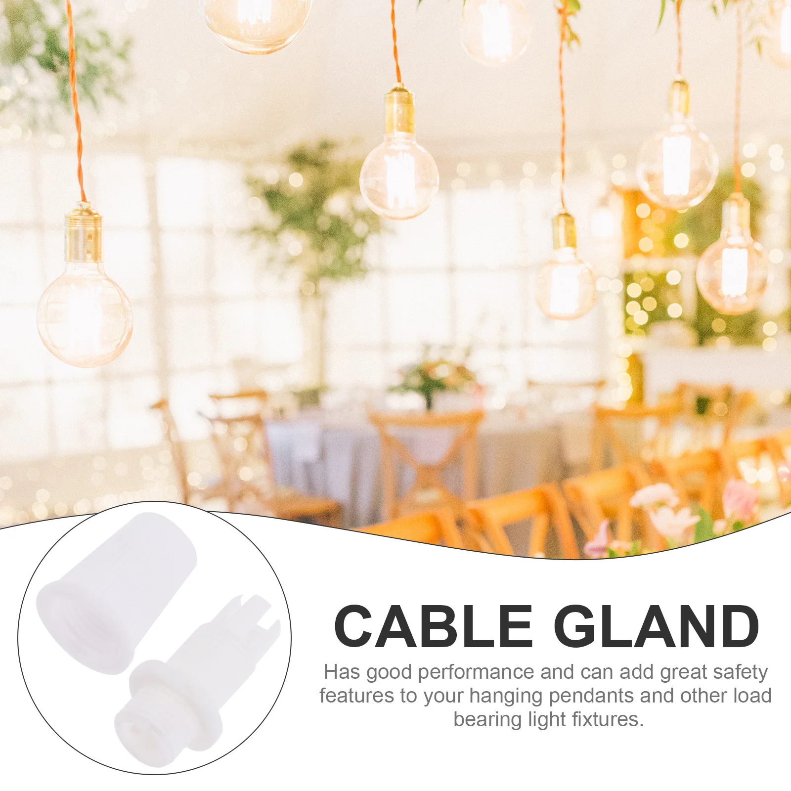 

40pcs Lamp Grips Fixing Clamps Thread Cable Locker For Pendant Lights Strain Relief Connector Hanging Chandeliers Diy Cable