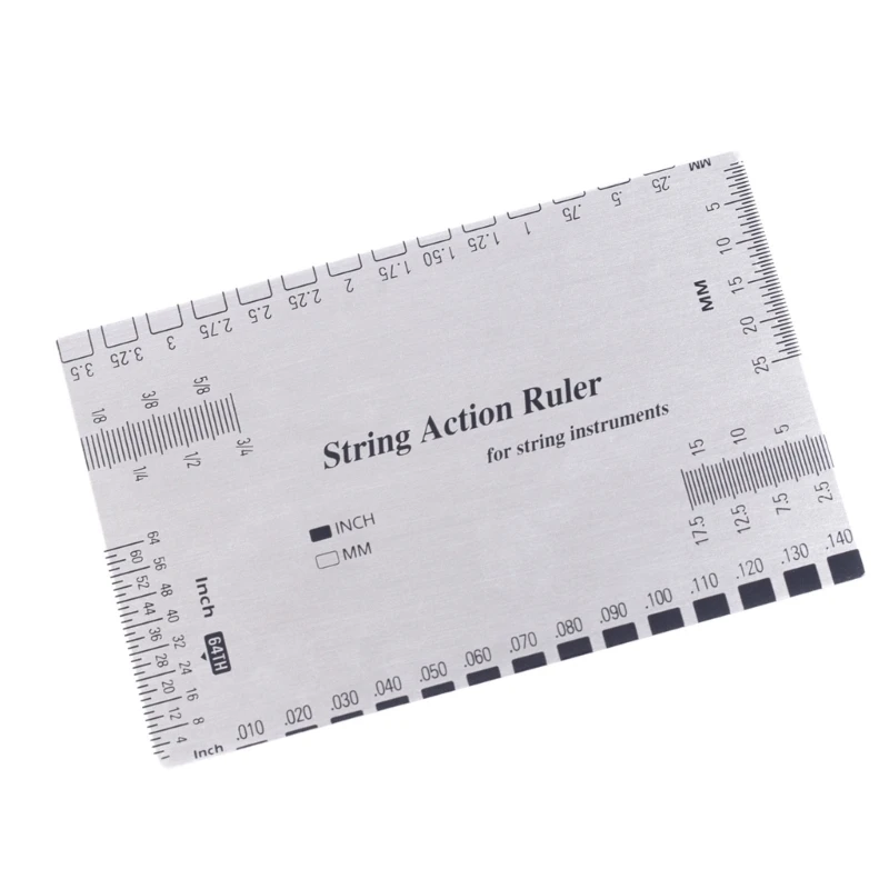 Stainless Steel String Height Gauge Fret Rockers Guitar String Action Gauge for Other String Instruments