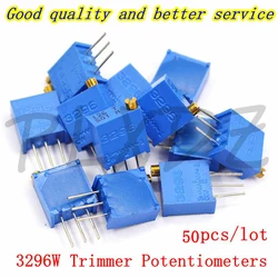 50PCS 3296W Potentiometer trimpot trimpot trimmer 50 100 200 500 ohms 1K 2K 5K 10K 20K 50K 100K 200K 500K 1M ohm 103 102 104 10
