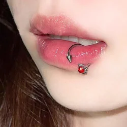 1PC Dragon Claw Lip Piercing with Stone Stainless Steel C Bar Snake Bites Labret Piercing Body Jewelry 2023 New