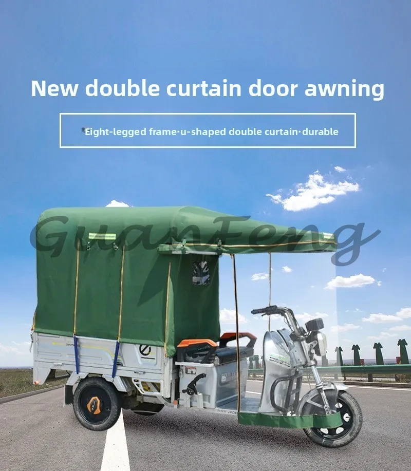 Electric Hood Transparent Block Windshield Thickened Cloth Fully Enclosed Tricycle Canopy