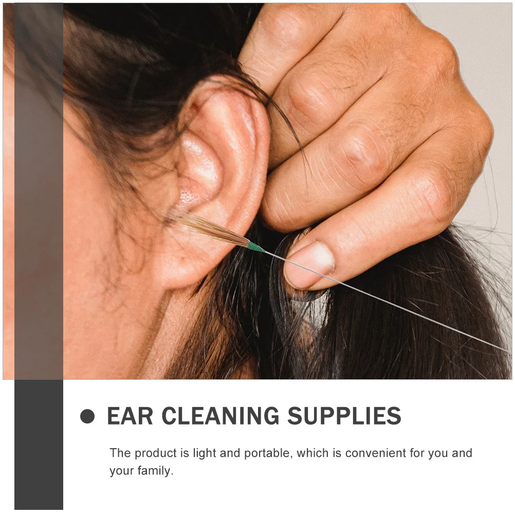 16 قطعة أدوات تنظيف الشمع مقبض من الخيزران يختار الأذن المحمولة لإزالة شمع الأذن الآمن لوازم تنظيف الأذن مجموعة إزالة شمع الأذن