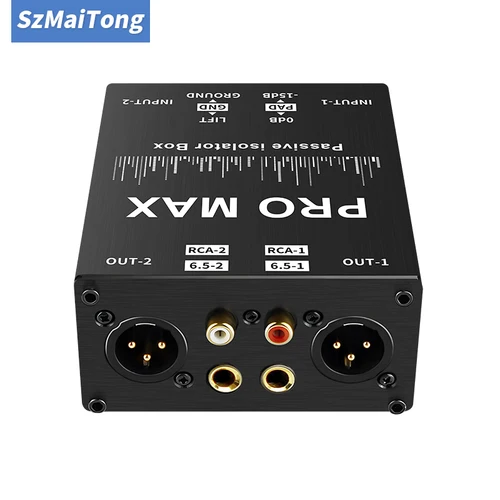 Isolador de Audio con reducción de ruido, caja de tierra DI de 6,35 a cañón, tarjeta de sonido estéreo para guitarra eléctrica agrícola, muestra el eliminación de ruido