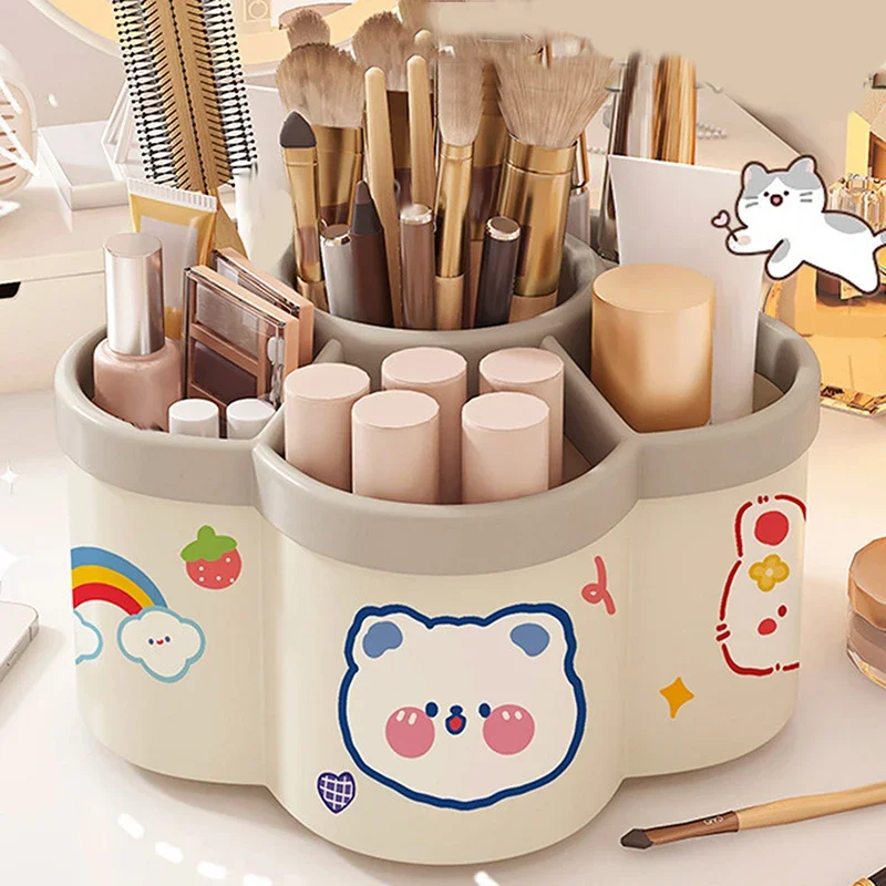 1 Piece 360° Desktop Rotating Pencil Holder Large Capacity Multifunctional Desk Organizer For Cosmetic Pens School Supplies