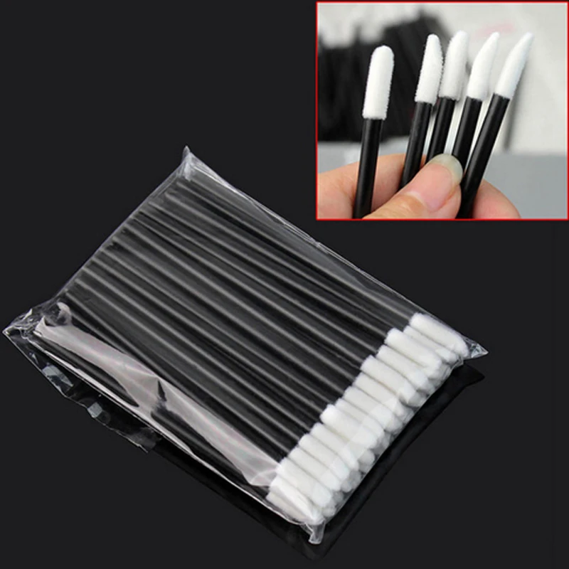 250/500/1000 PCS Disposable Lip Brushes Wholesale Lipstick Applicators Eyelash Mascara Brush Cosmetic Cotton Swab Makeup Tools