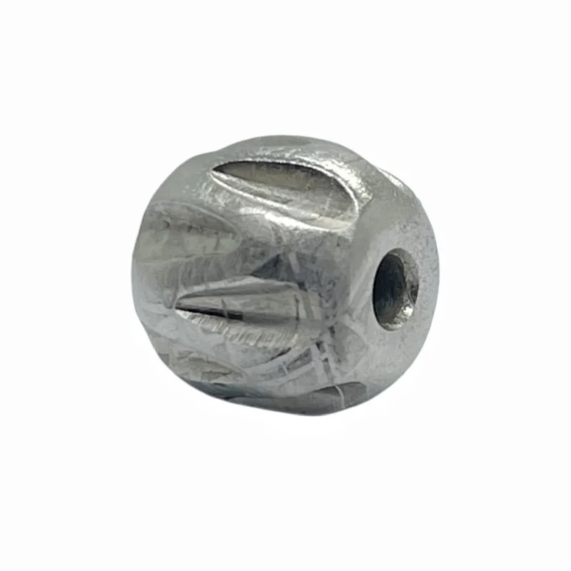 Muonionalusta Meteorite Carved Barrel Bead Natural Iron Meteorite Space Rock Loose Bead Jewelry Making Collectible Gift