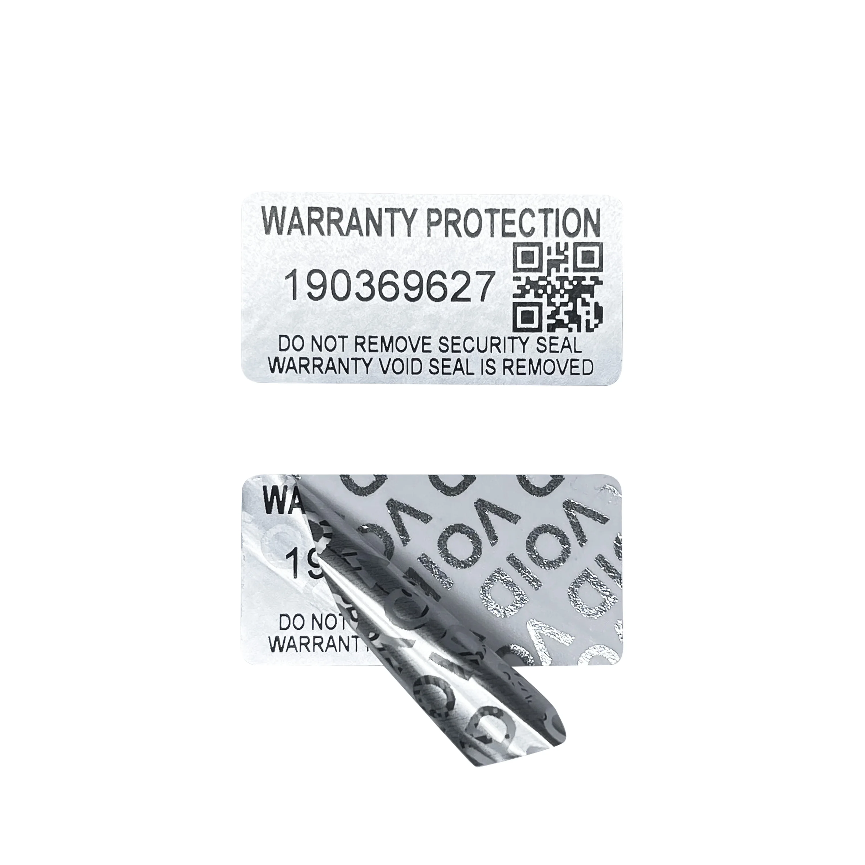 100PCS protection Warranty sticker 30X15mm security seal Tamper-proof QR code serial number label sticker