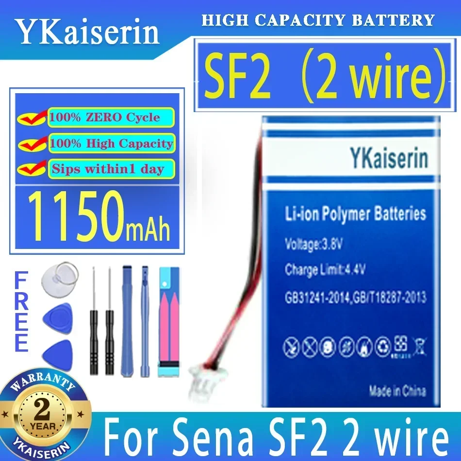 

Earphone Battery 1150mAh For Sena SF2 2 wire Headset SF2(2 wire) High Capacity