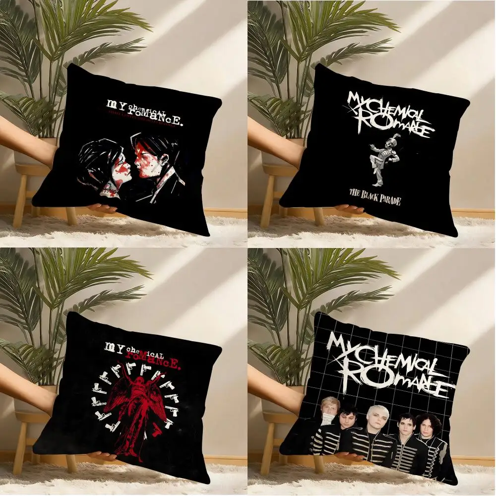 My C-Chemical R-Romance Cushion Cover Natural Linen Organic Fabric Double-Sided Printing Breathable Perfect Gift For Decor