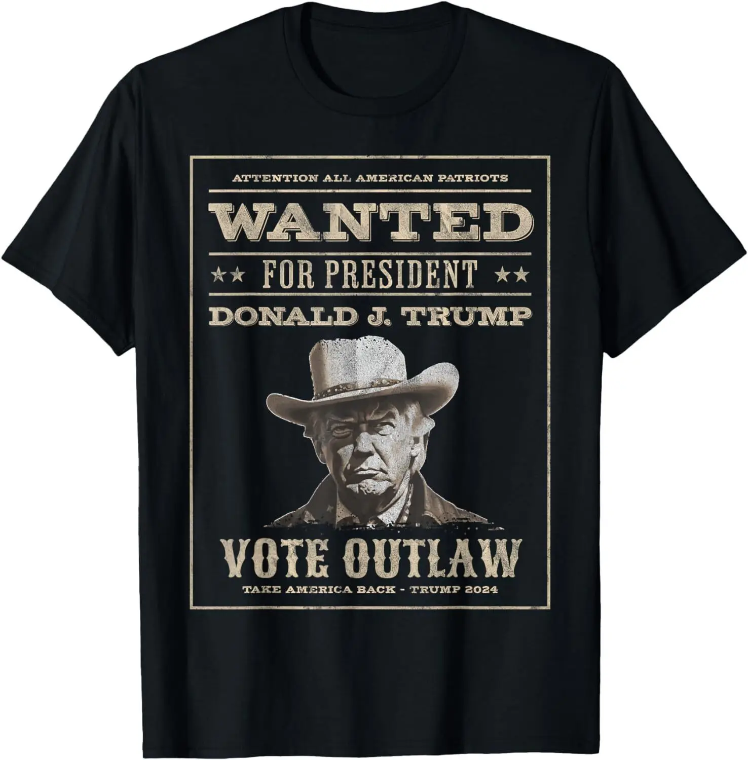 Trump 2024 Wanted Outlaw, I'm Voting Convicted Felon 2024 T-Shirt