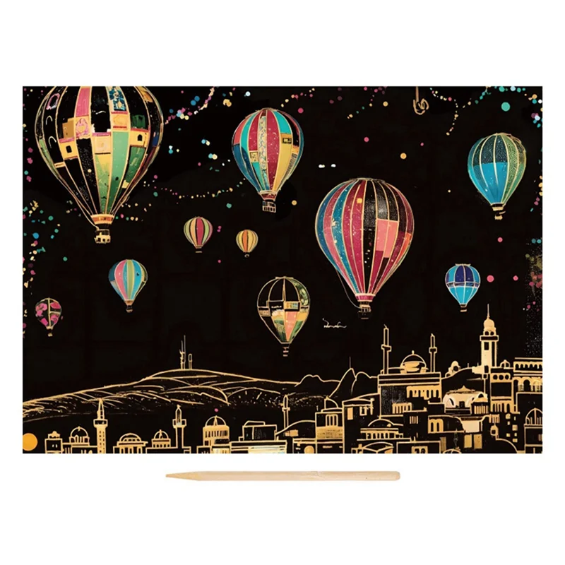 الاكسسوارات اليدوية الكبار خدش الرسم الضغط أداة لعبة كشط اللوحة هدية عيد ميلاد DIY Craft-ABJU