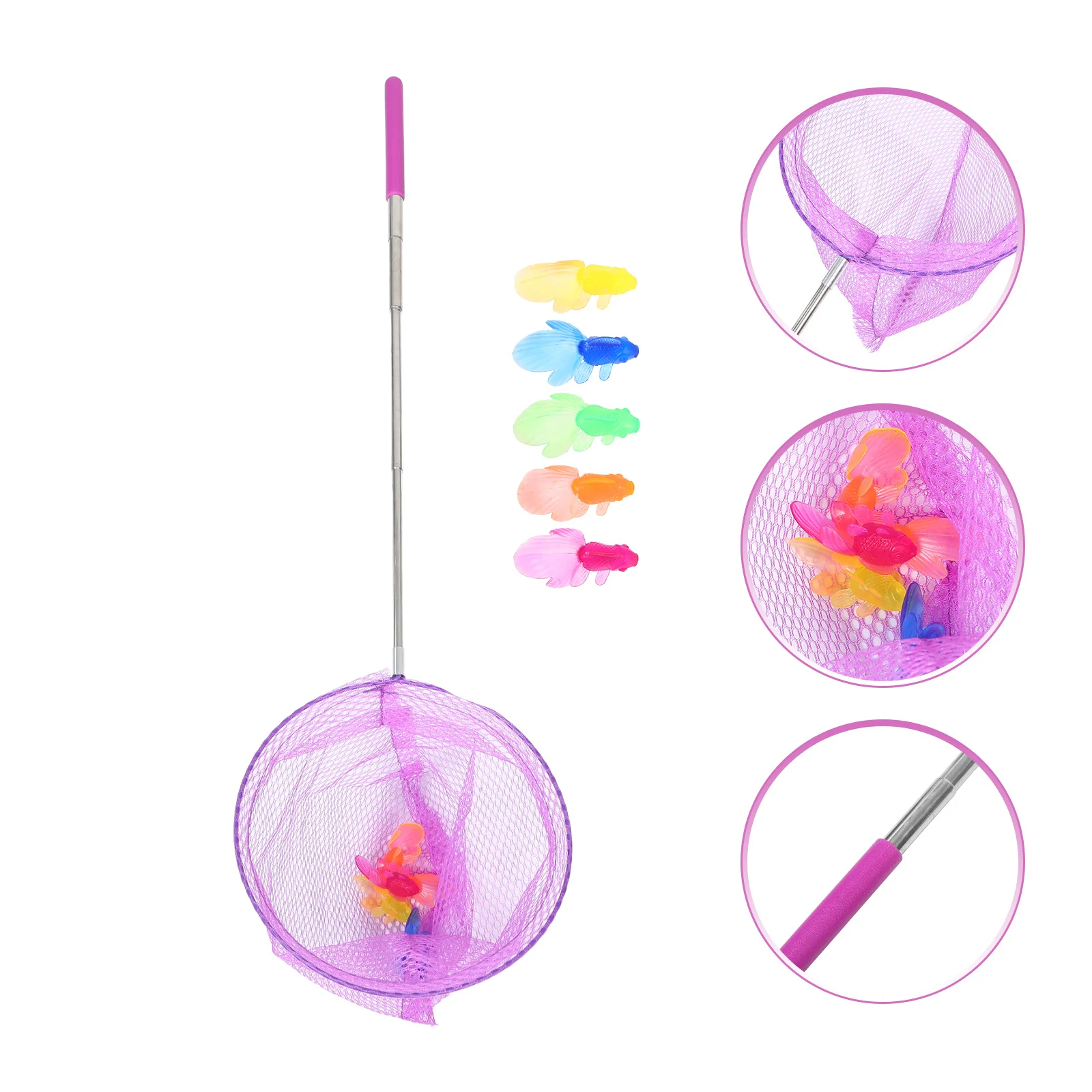 

1Set Kids Telescopic Fishing Net Catch Insects Butterflies Outdoor Exploration Lightweight Retractable Catching Net for Ponds