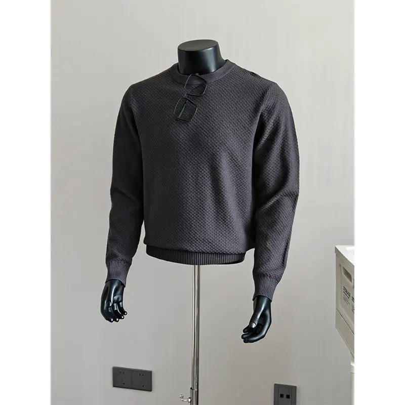 

ay Knitted Long Sve round Ne M Model Retro Sle Comfortable Breathable Casual Faionable Sweater for Young Men