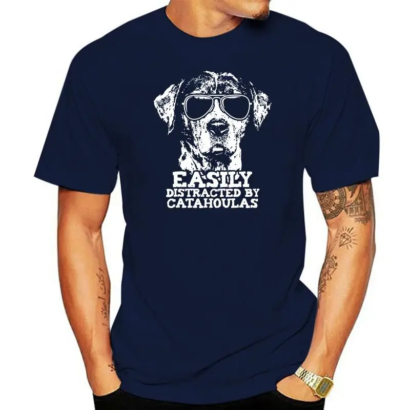 Men T Shirt Easily Distracted By Catahoula Curs Funn Women t-shirt