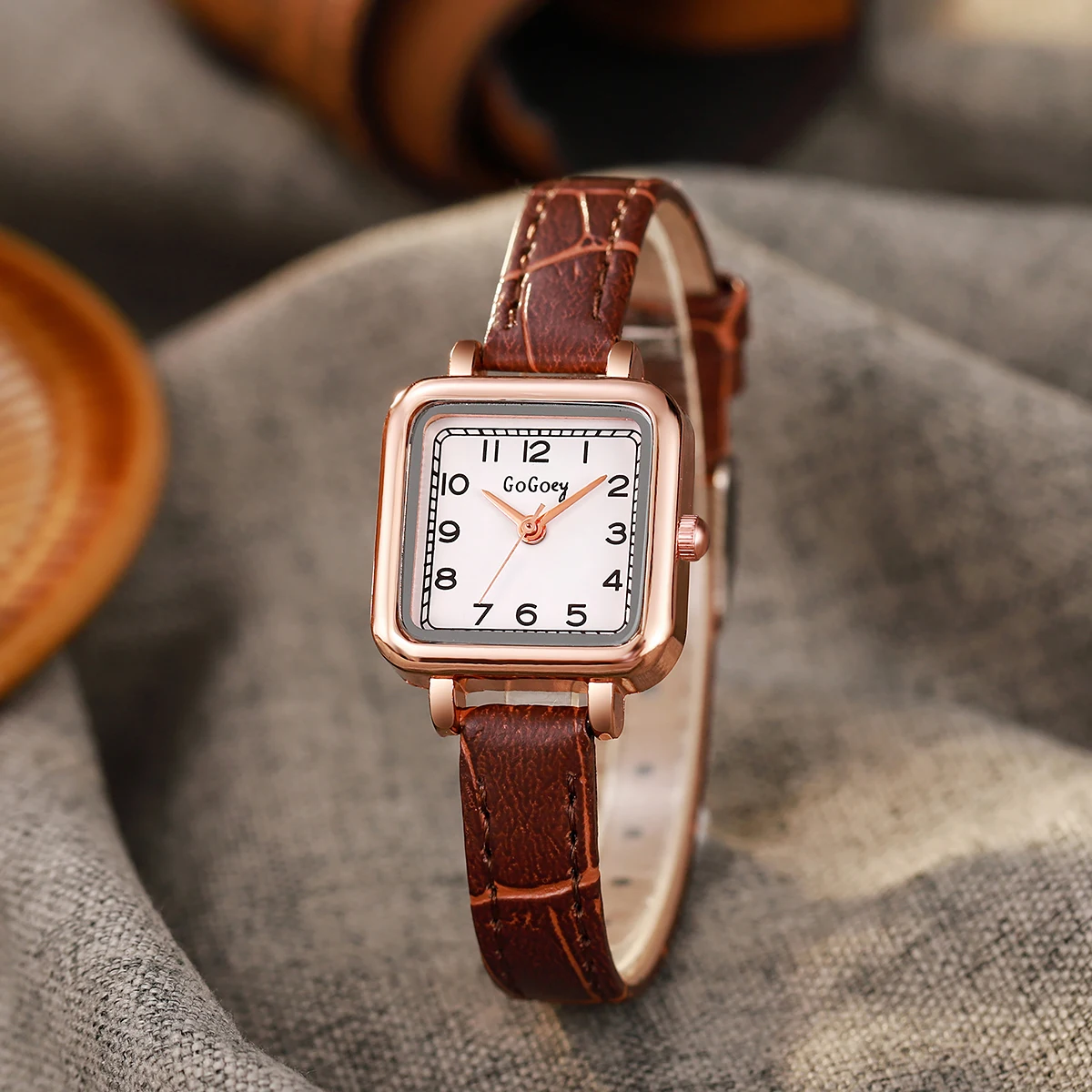 Simple Arabic Square Small Dial Quartz Belt Watch