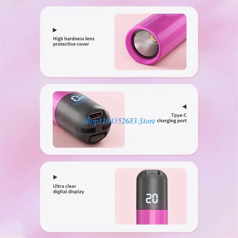 Y6GD السفر مسمار علاج ضوء ABS الجسم قابلة للشحن مصباح محمول مصباح مسمار قابل لإعادة الشحن مسمار علاج ضوء ABS الملمس #4