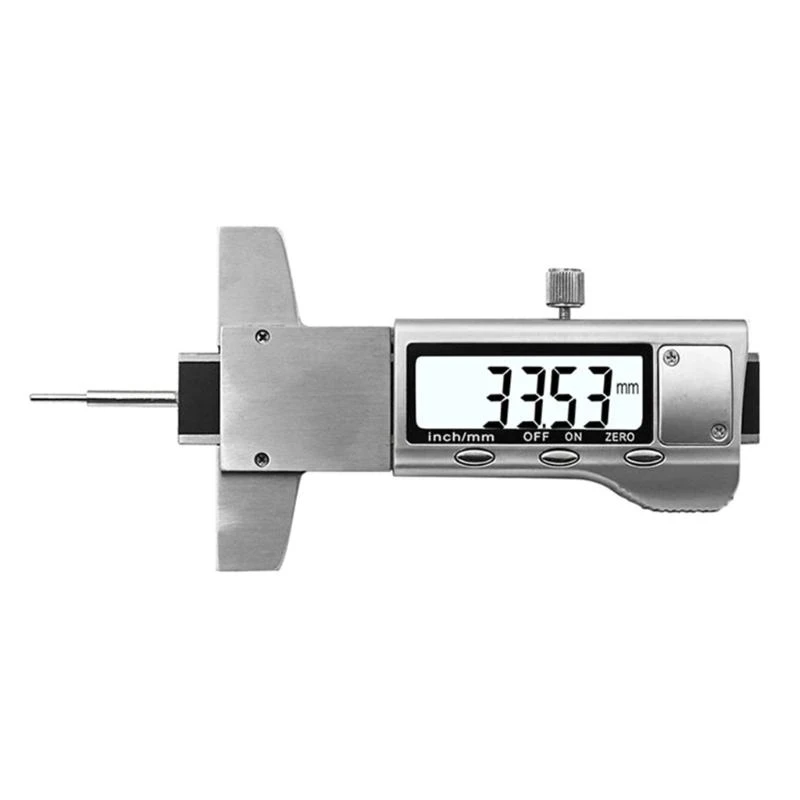 Tire Depth Tester 0-25.4mm Stainless LCD Display Tyre Monitoring for Truck