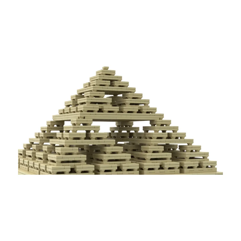Sierpinski Pyramid MOC Building Blocks Fractal Geometric Pyramid DIY Mathematical Desktop Decor Toy 3580PCS