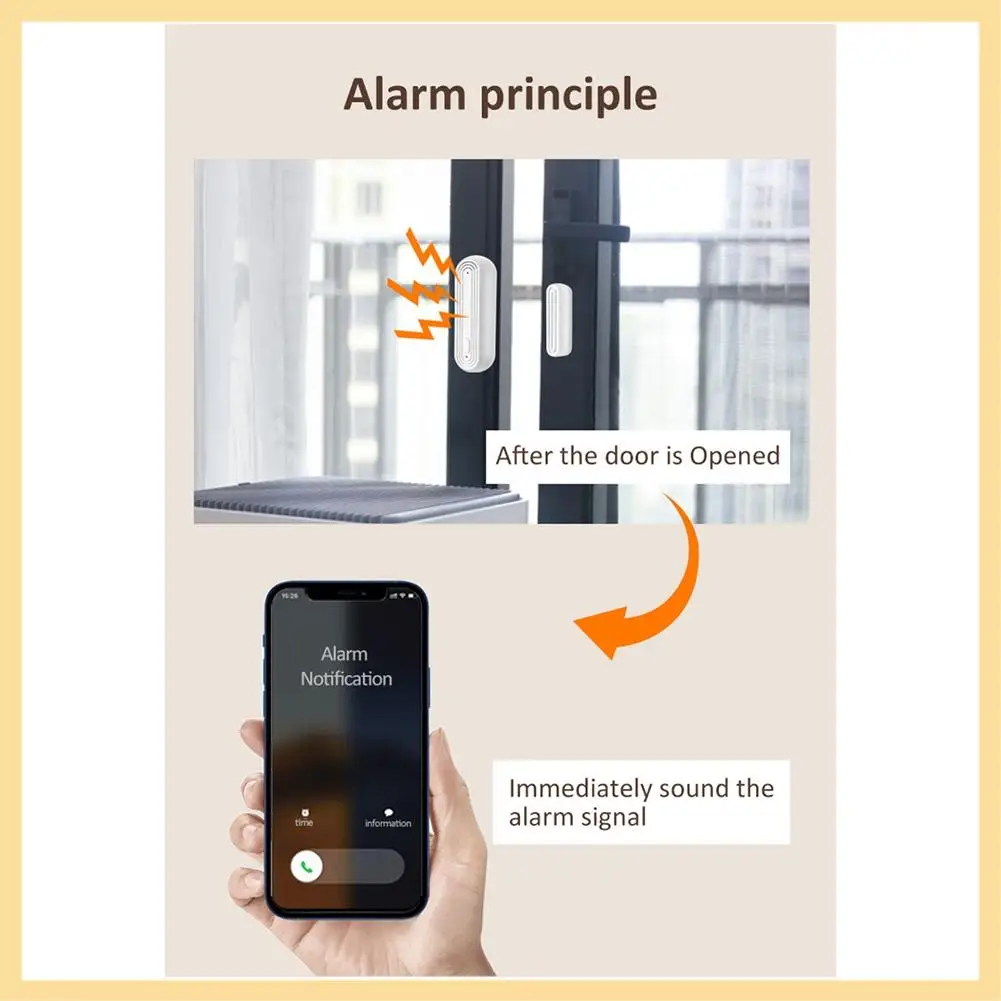 

B16C-Tuya Wifi Smart Door Magnetic Sensor App Control USB Wireless Door & Window Sensor Door Magnetic Alarm Detector