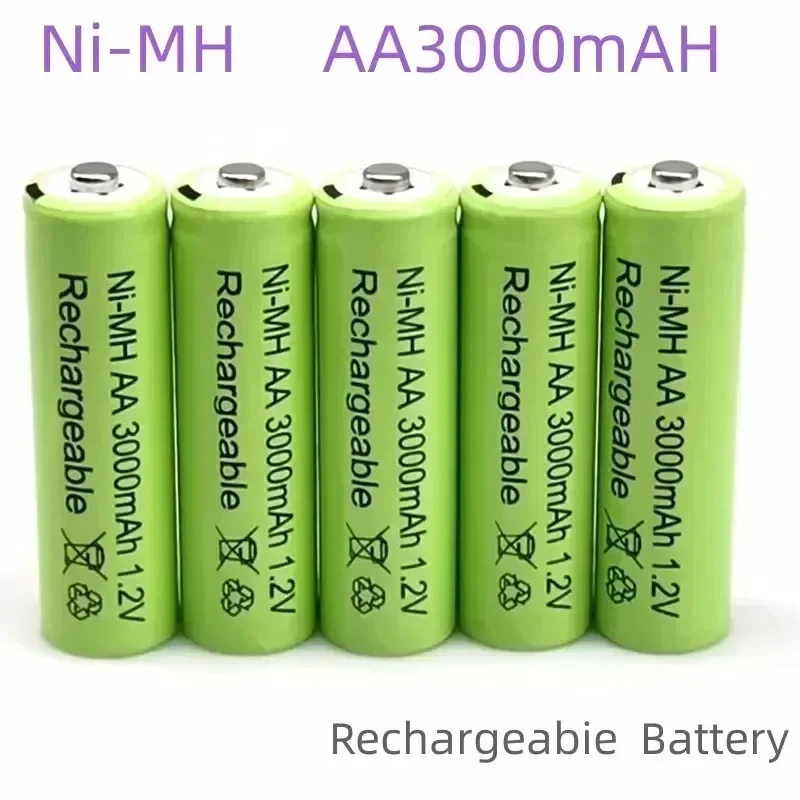 1.2V AA Size with 3000mAh Large Capacity, Offers Long-Lasting Power for Daily Outdoor and Indoor Use