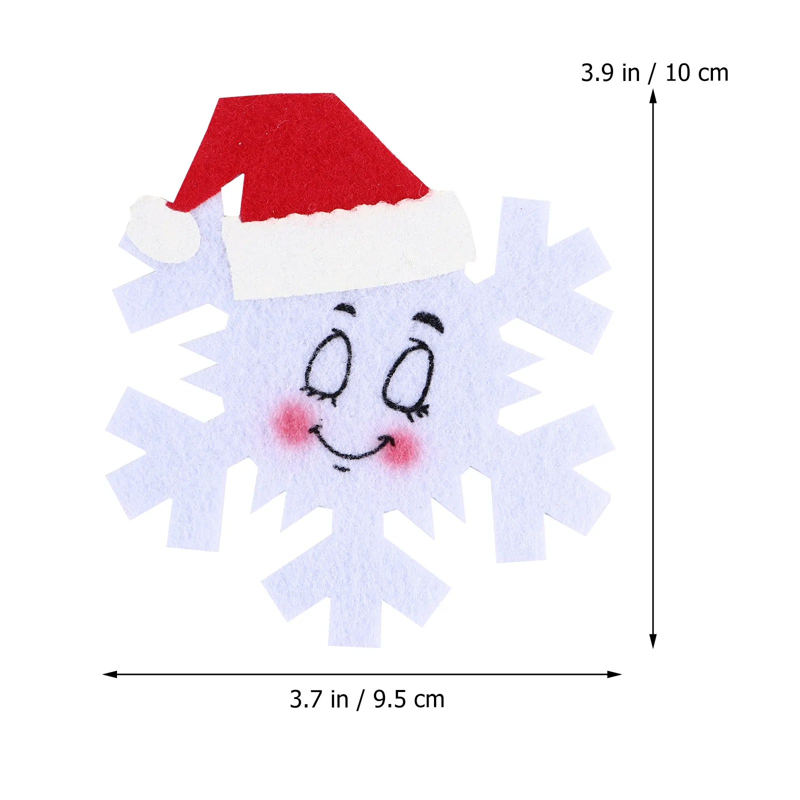 10Pcs Premium Felt Christmas Coasters Snowflake Design Heat Insulating Water Resistant Cup Pads for Dining Table Xmas Coaster