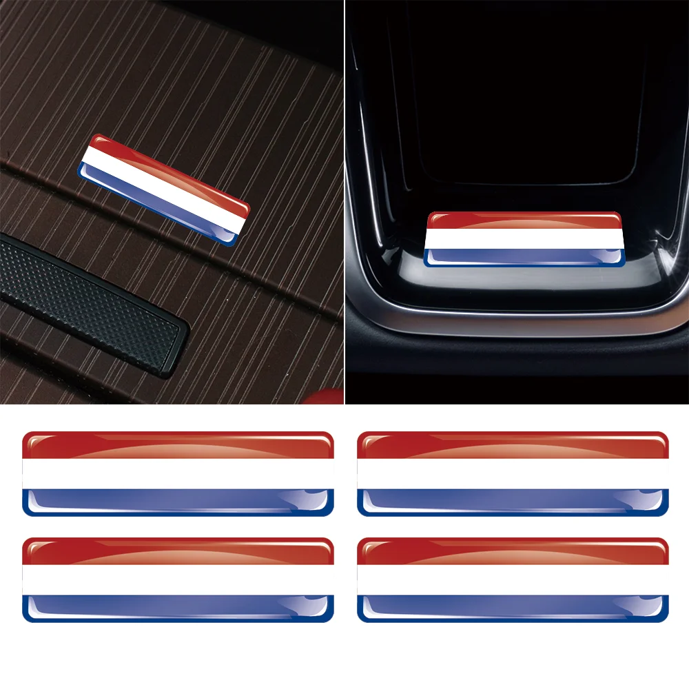 

3D Epoxy Resin Car Sticker Netherland Flag Body Trunk Logo Sticker Car Motorcycle Personalized Decoration Sticker Car Accessorie