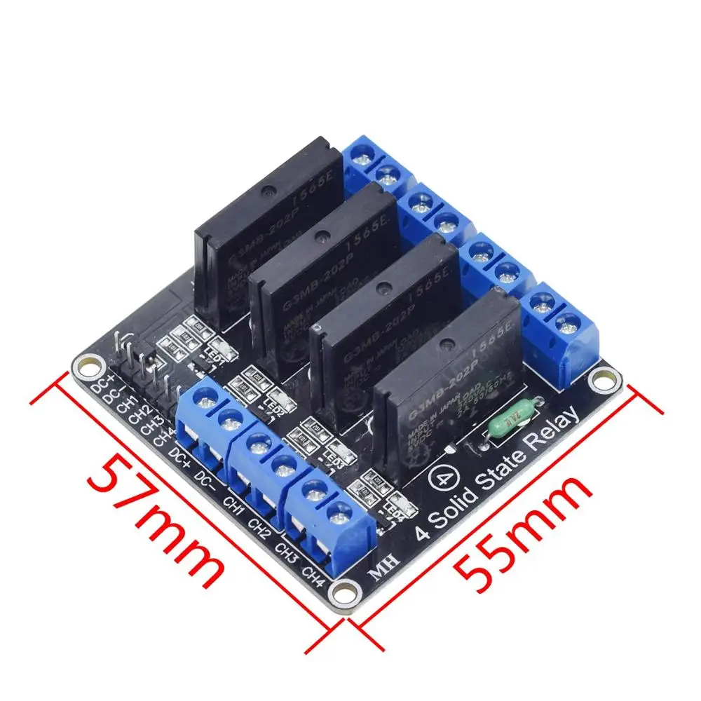 Relé 5V 1 2 4 8 canais para OMRON SSR Módulo de relé de estado sólido de alto e baixo nível 250V 2A para Arduino