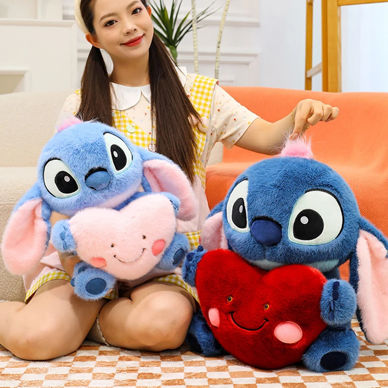 25/45 سنتيمتر ديزني شعبية القلب المعانقة غرزة ألعاب من نسيج مخملي دمية لطيف دوول عيد الحب فتاة هدية الكرتون الأطفال وسادة