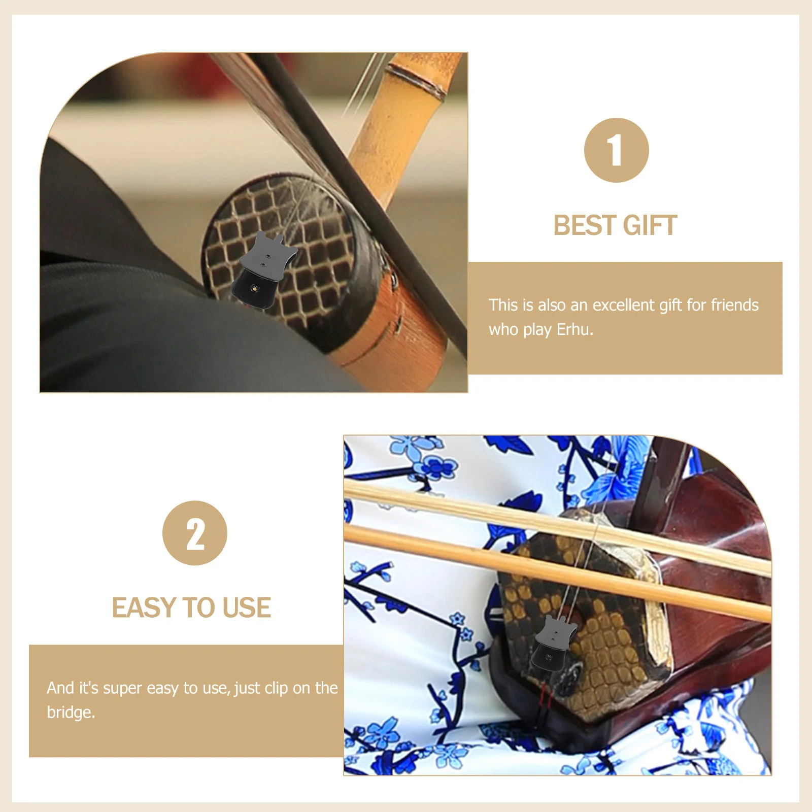 

4Pcs Erhu Practice Mute Small Portable Durable Metal Silencers Simple Huqin Attenuator Accessories Erhu Muffler