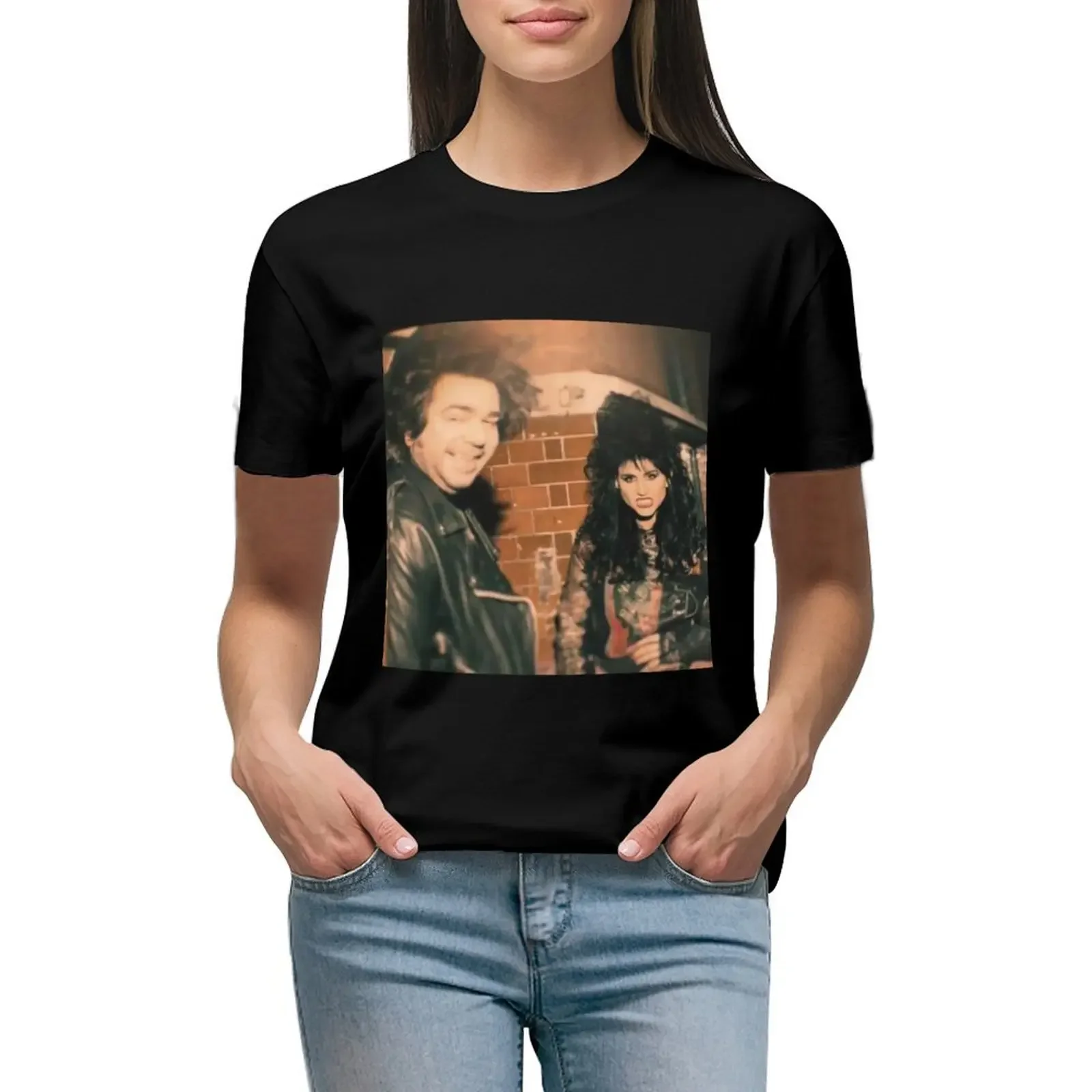 

Laszlo & Nadja in the 80s T-Shirt new edition summer tops funnys anime clothes western t-shirt dress for Women