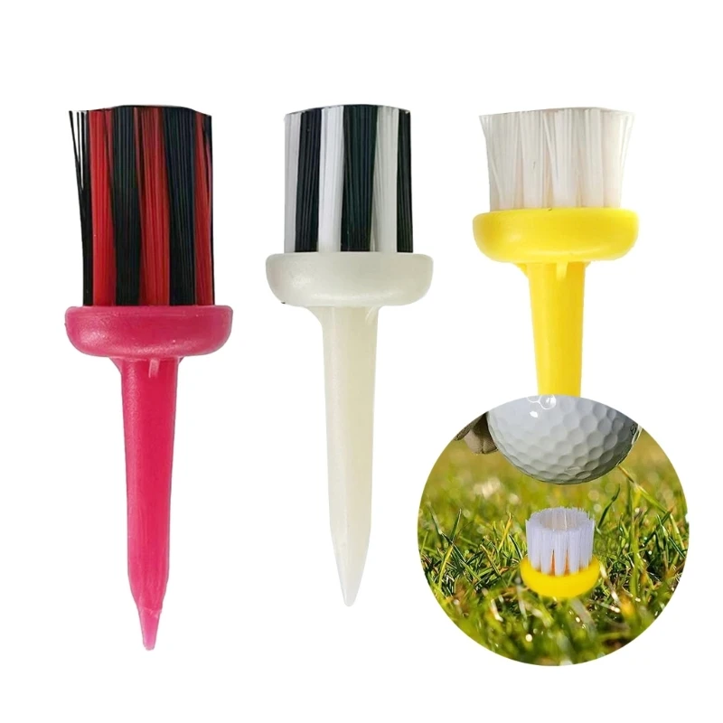 6 Stück Golf-Tees, Bürstentyp, geringer Widerstand, mehr Distanz, gleichmäßige Höhe, hohe Qualität