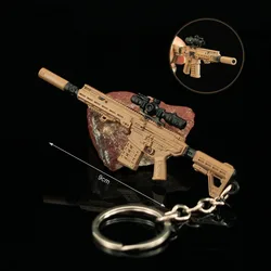 9cm Mini Gun Model Keychain M7 Model Jewelry Weapon Metal Pendant Key Chain Bag Car Key Holders Gift For Kids Men