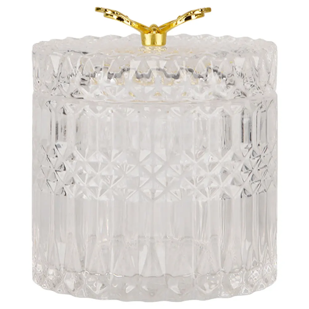 Snack Holder Glass Canister with Lid Candy Container Small Decorative Jars Lids
