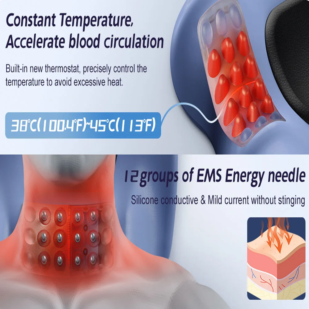 وسادة تدليك الرقبة الكهربائية ، وسادة التدفئة ، الجر عنق الرحم ، استرخاء عنق الرحم ، نقالة الكتف ، تخفيف آلام عنق الرحم