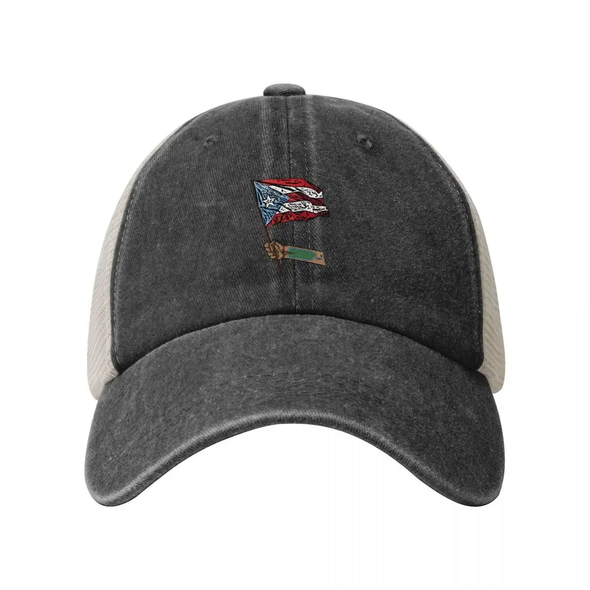 Puerto Rico flag, map, fist Baseball Cap Hat Beach Designer Hat Golf Cap Girl'S Hats Men's