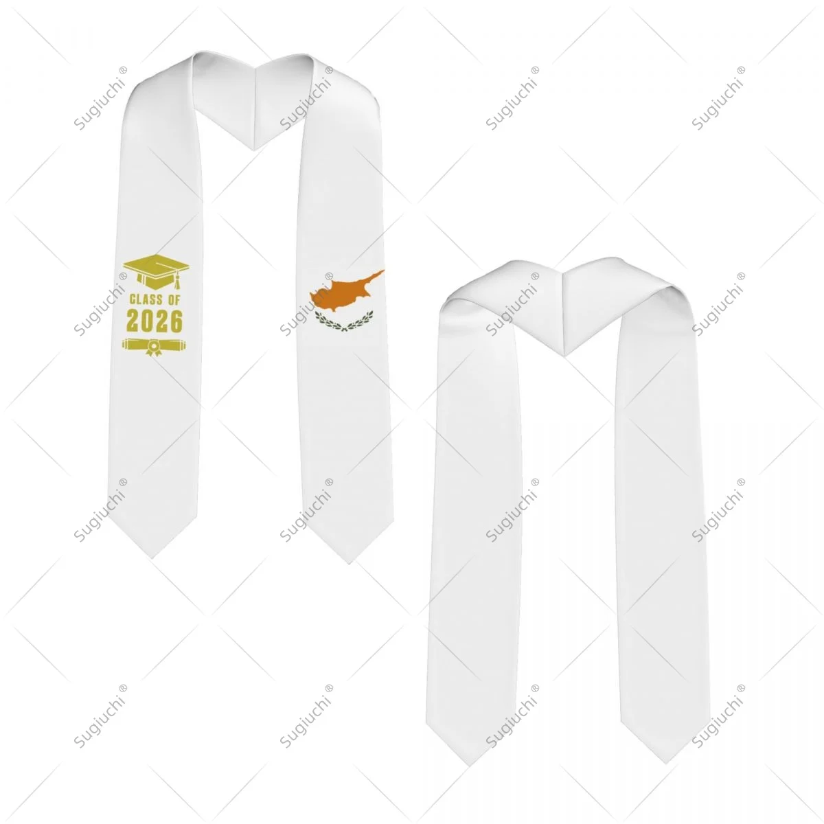 

Cyprus Flag Class Of 2026 Graduation Stole Sash Scarf For International Students Proud Ceremony Adult Unisex