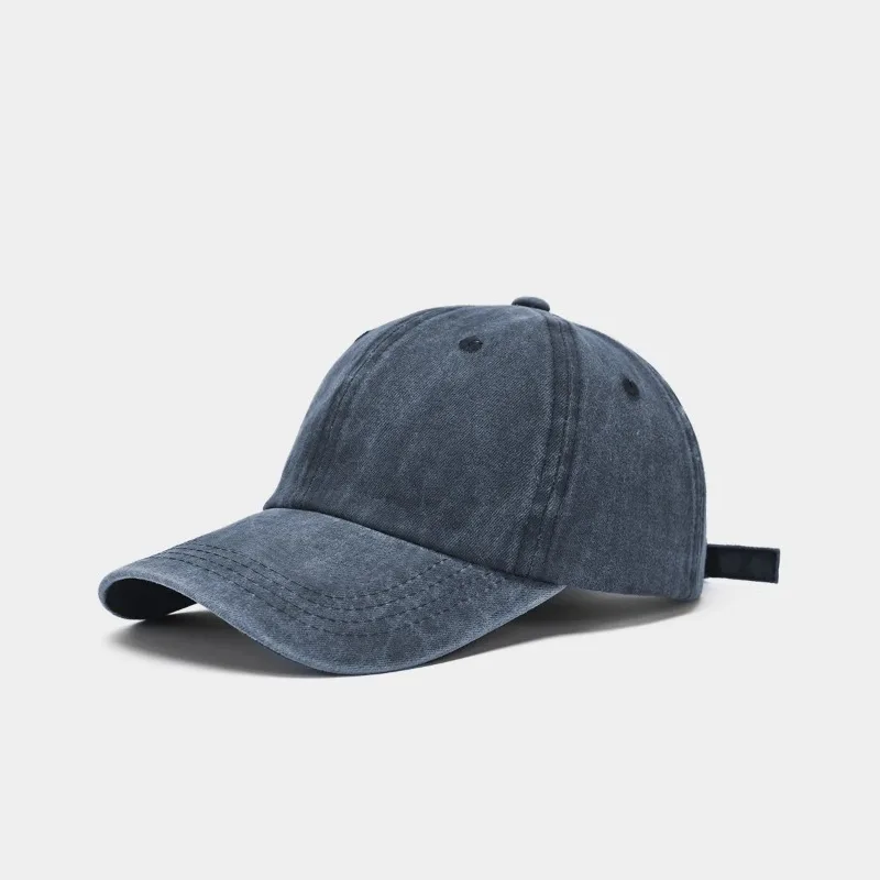 Gewaschene beschichtete Baseball kappe einfache Kuppel kappe einfarbig Sport Sonnenhut Frauen Männer Mode Vintage Hut Baumwolle