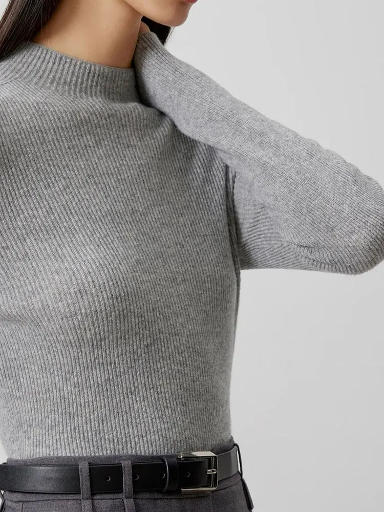 Autumn Winter Camere Base irt f High Collar Slim Fit Warm Casual Long Sve Commute Inner Wear  Color Ele