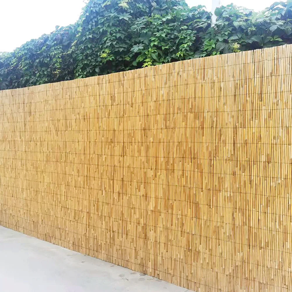 NEW 1PC 4M Reed Woven Fence Outdoor Garden Courtyard Fence Flower Vegetable Small Fence Decoration Garden Courtyard Wrought