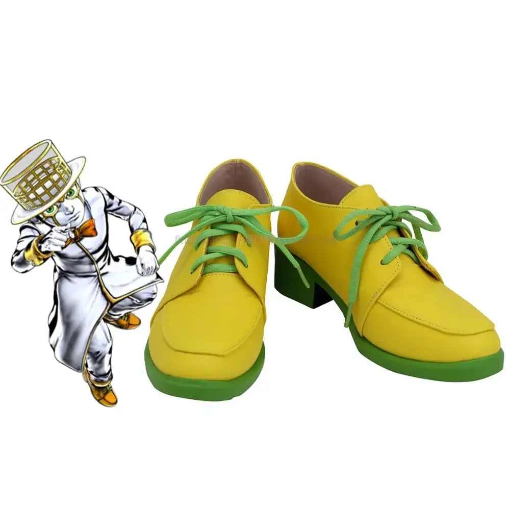 

Желтая обувь JoJo Heaven's Door, ботинки для косплея JoJo'sBizarreAdventure Heaven's Door, кожаная обувь