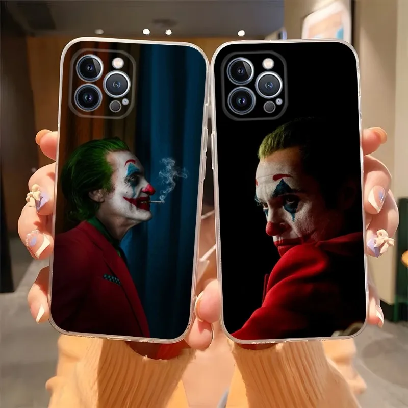 Movie Joker Clown Phone Case Hot Transparent For Iphone 14Pro 11 15 12 13 Pro Max Mini 6 6s 7 8 Plus X XR XS SE2020 Cover