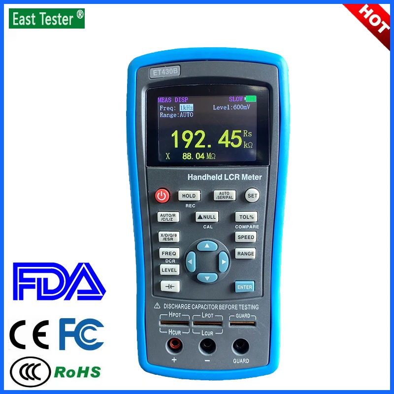 ET432 Capacitance Inductance Resistance Meter Tester Continuously Adjustable Handheld LCR Digital Bridge ET430 ET431 ET433