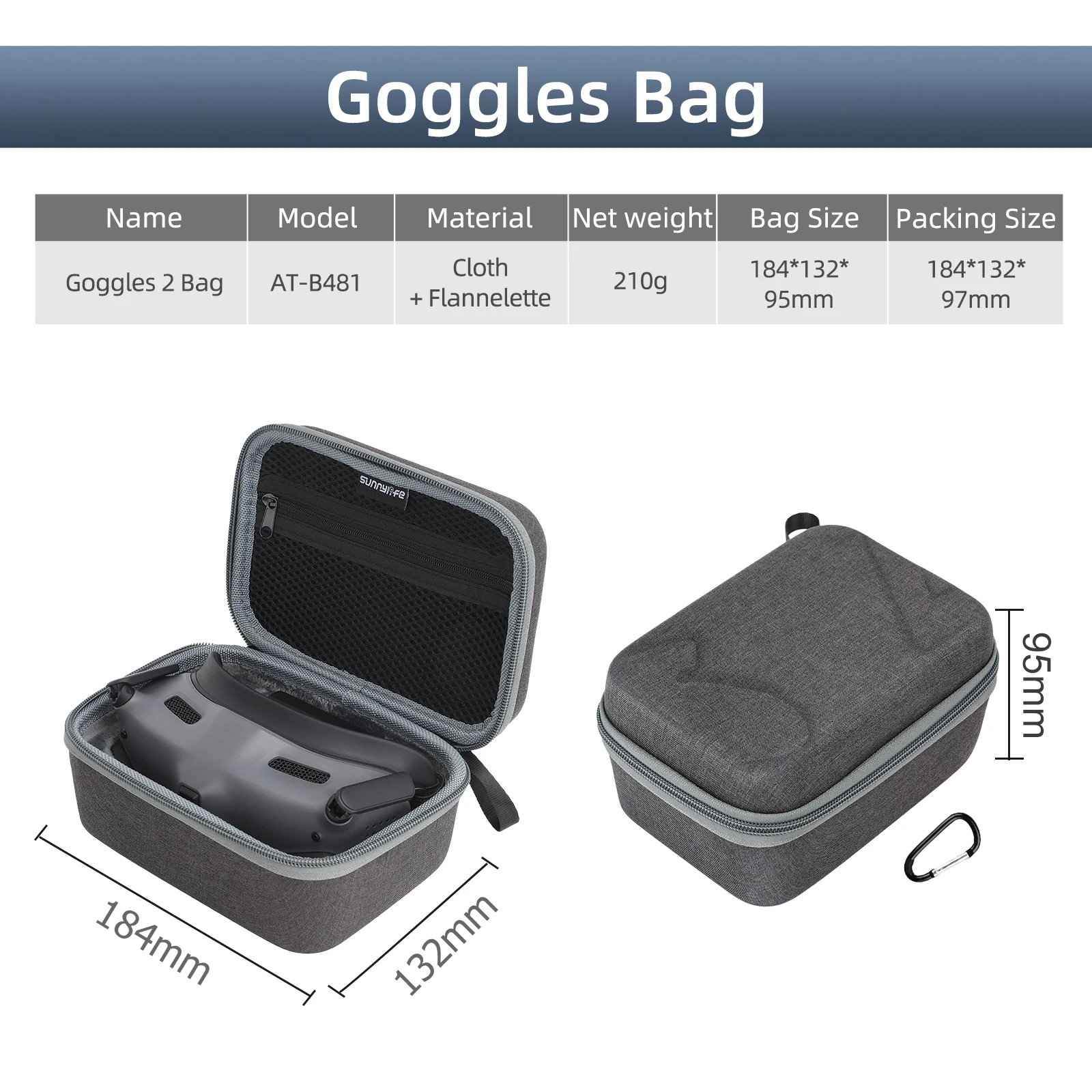 Portable Storage Bag Handheld Storage Bag Suitcase RC Drone Accessories Storage Handbags Protection for DJI Avata FPV Goggles V2