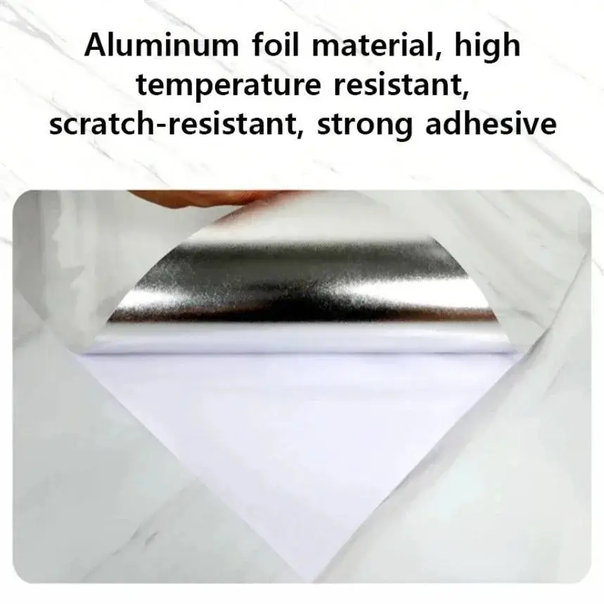 Marble Self‑Adhesive Vinyl Wallpaper Waterproof Oil‑Proof Removable Sticker for Kitchen Countertop Bathroom Cabinet Wall Decor