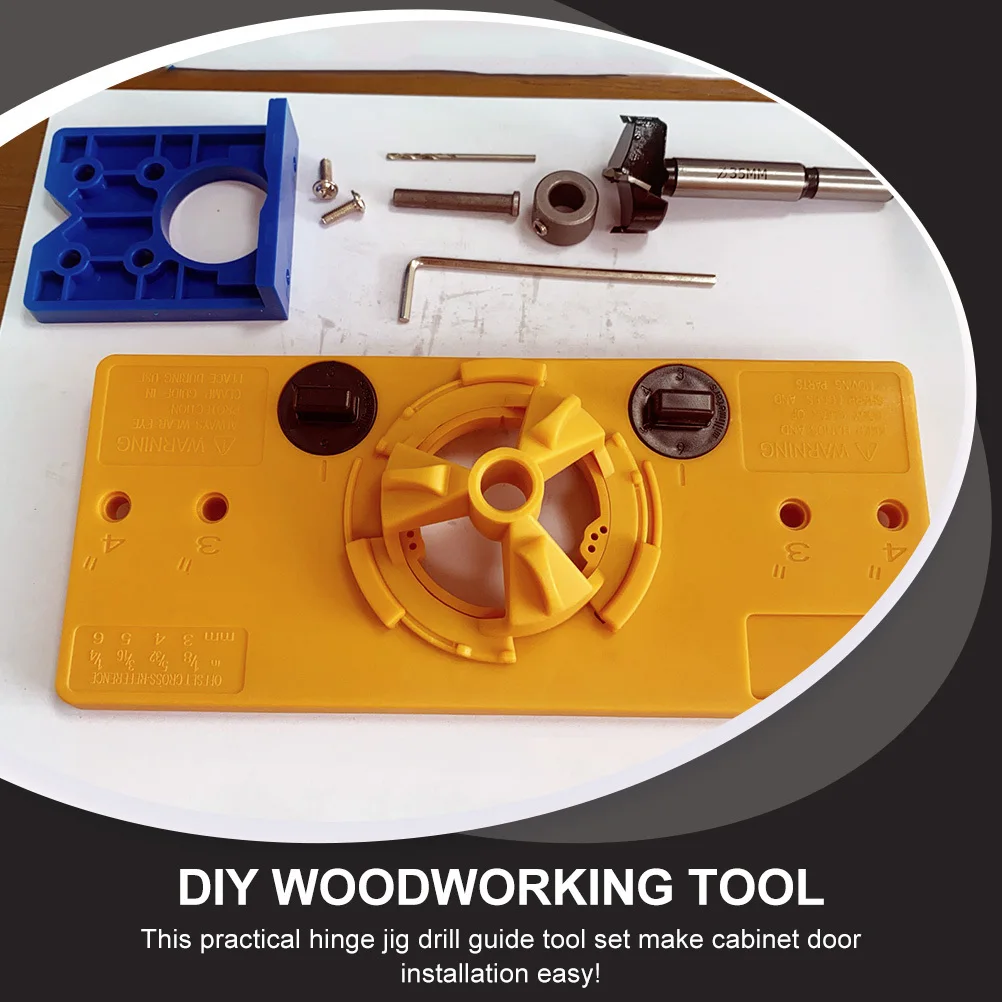 

1 set 1 Set 35Mm Woodworking Hole Locator For Cabinet Door Installation Diy Tool Kit, Hinge Drilling Guide, 35Mm Concealed Hinge