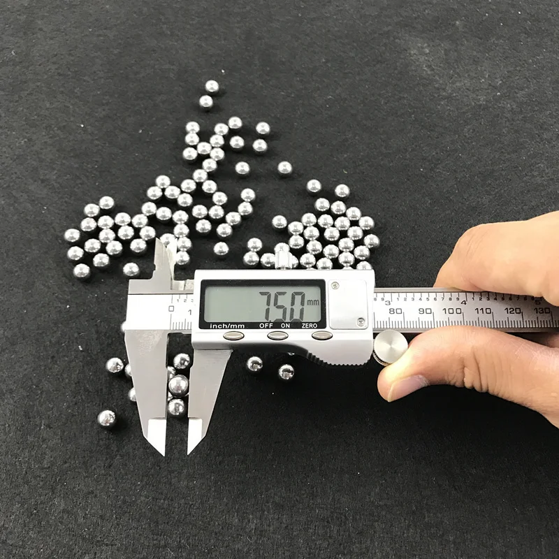 200 Stück 4,5-11mm Stahlkugeln, hochkohlenstoffhaltig, massive, glatte Stahlkugeln, sphärische Kugeln, Präzisionskugeln für Lager, Katapult – Detail 1