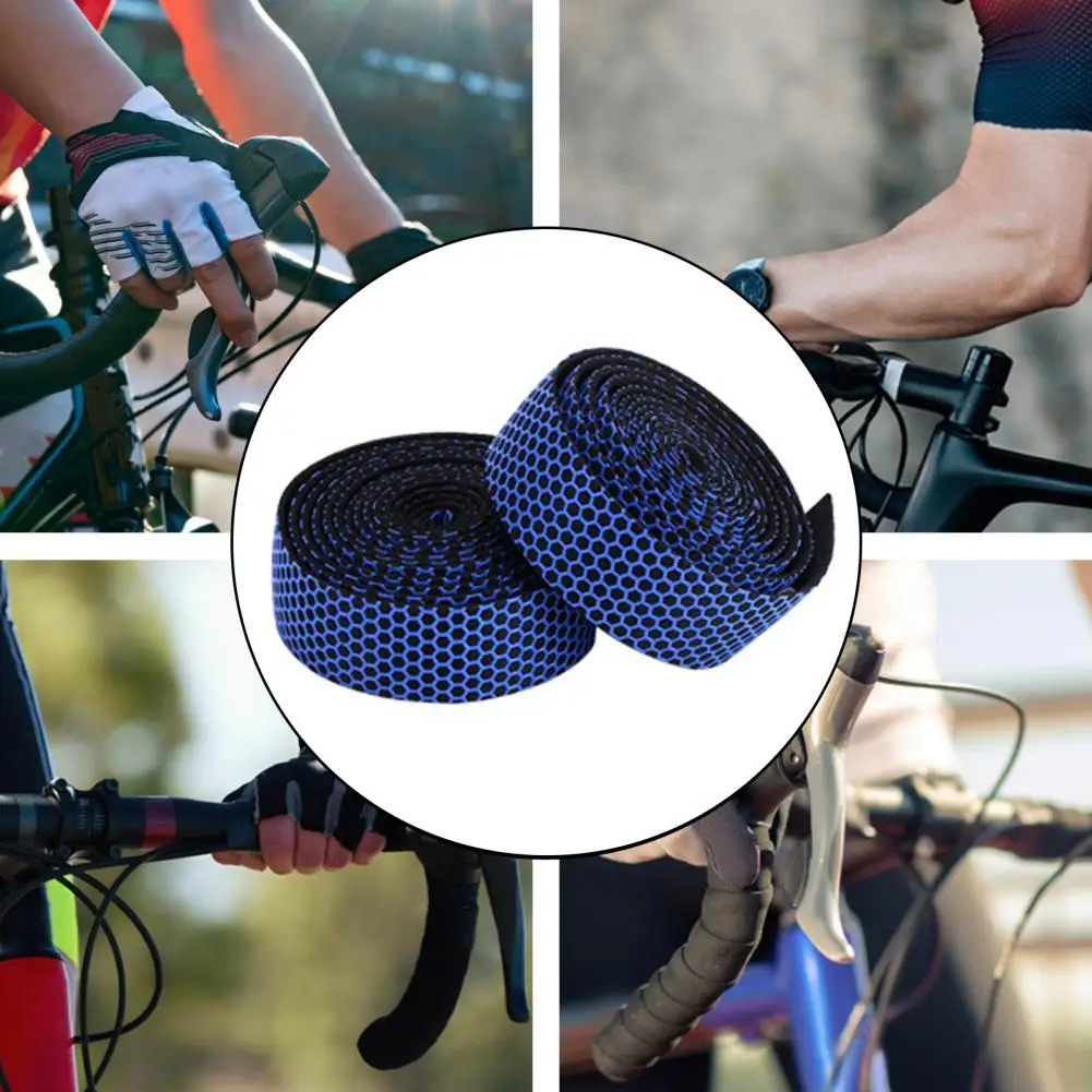 Shock-absorbing Handlebar Tape Honeycomb Bicycle Handlebar Tape Set for Mountain Bikes Anti-slip Breathable for Comfortable